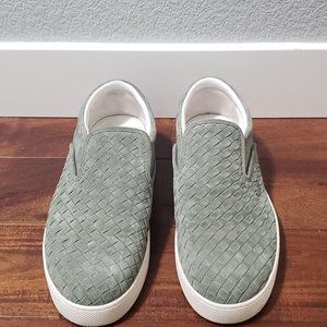 Bottega veneta Intrecciato Woven Suede Slipon